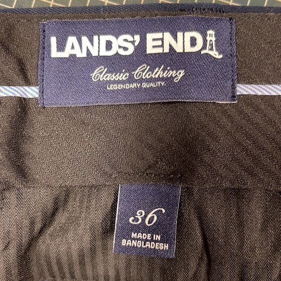 Land’s End Men’s Tailored Fit Navy Blue Chino Pants - Picture 8 of 12